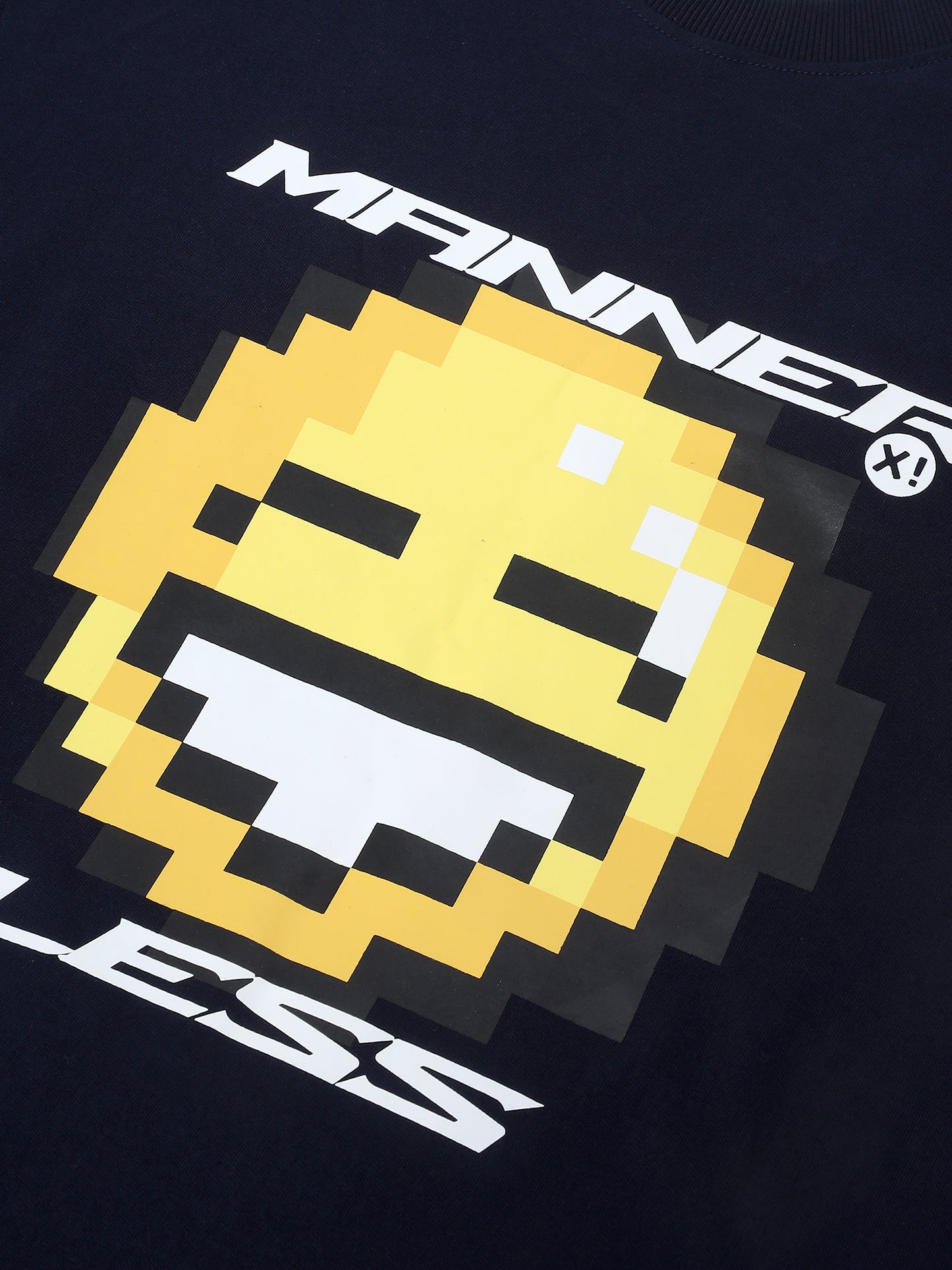 NAVY BLUE MANNER LESS T-SHIRT