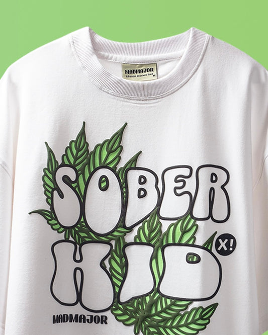 WHITE SOBER KID T-SHIRT